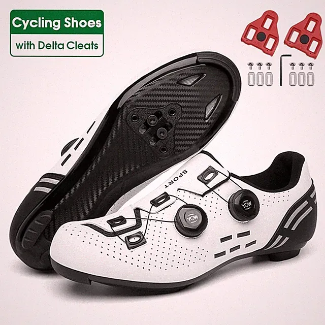 Carbon Road Cycling Shoes Male Speed Sneakers Triathlon Mountain Outdoor Cleats