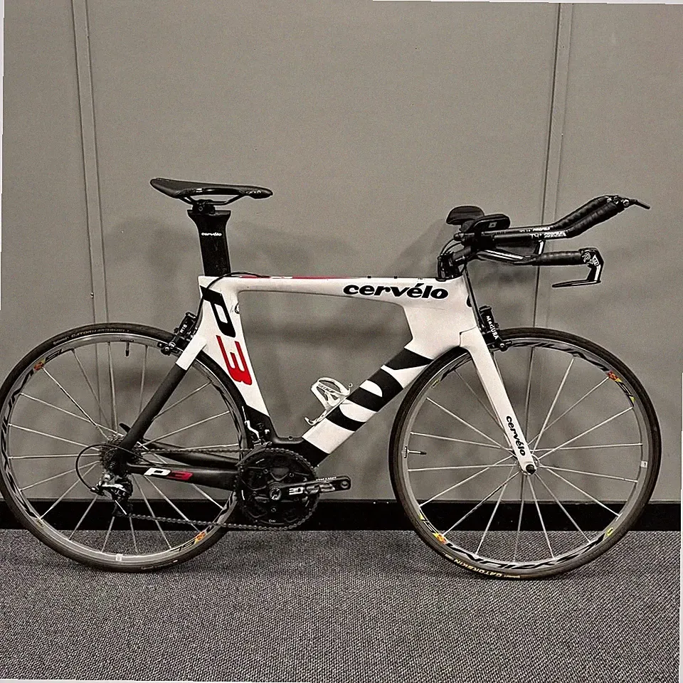 Cervélo P3 56cm Carbon Triathlon Time Trial TT Bike Dura Ace 700C Rotor crank